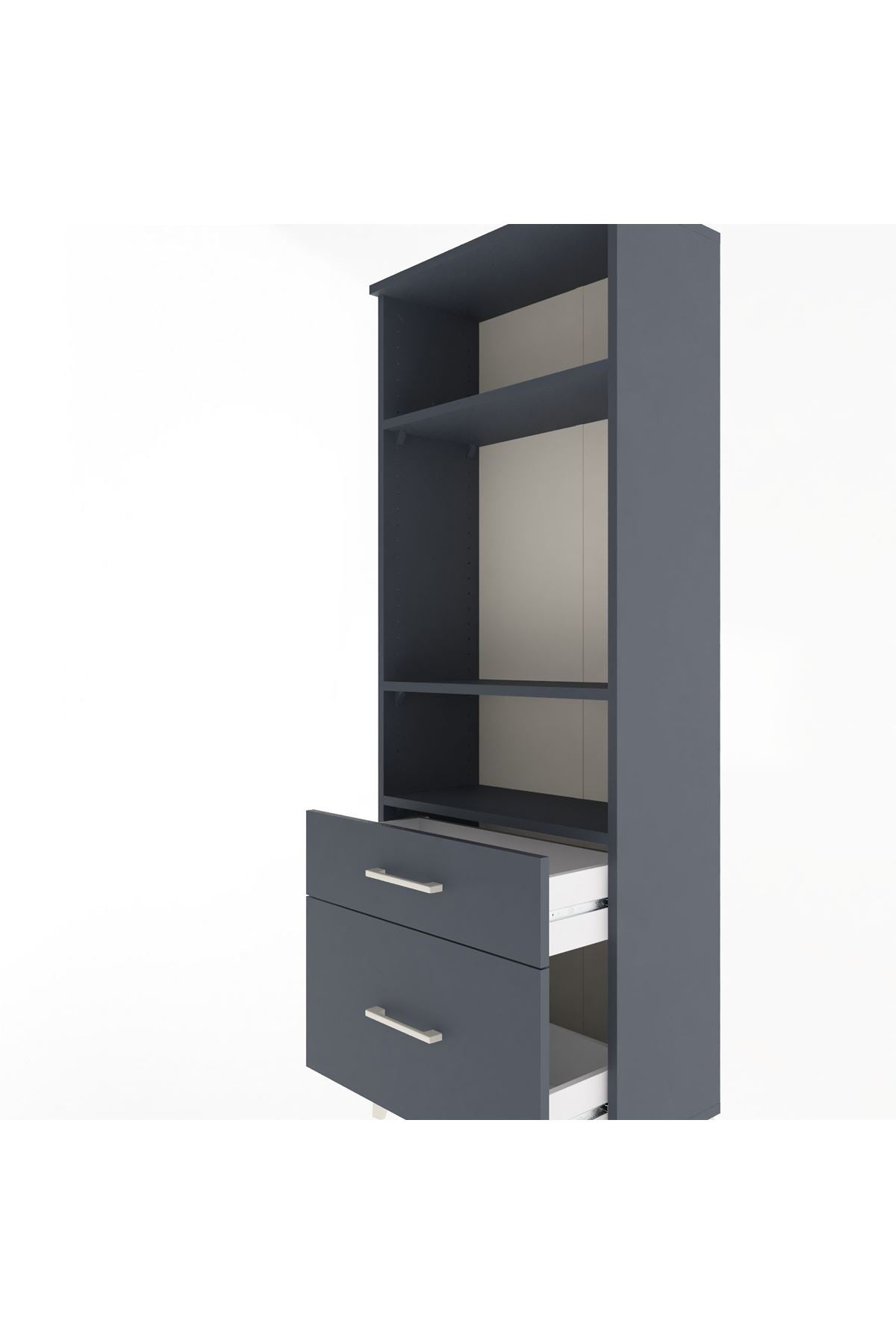 Arges Dolap 3 Raflı 2 Çekmeceli 60x30x163 - S20M014V5A