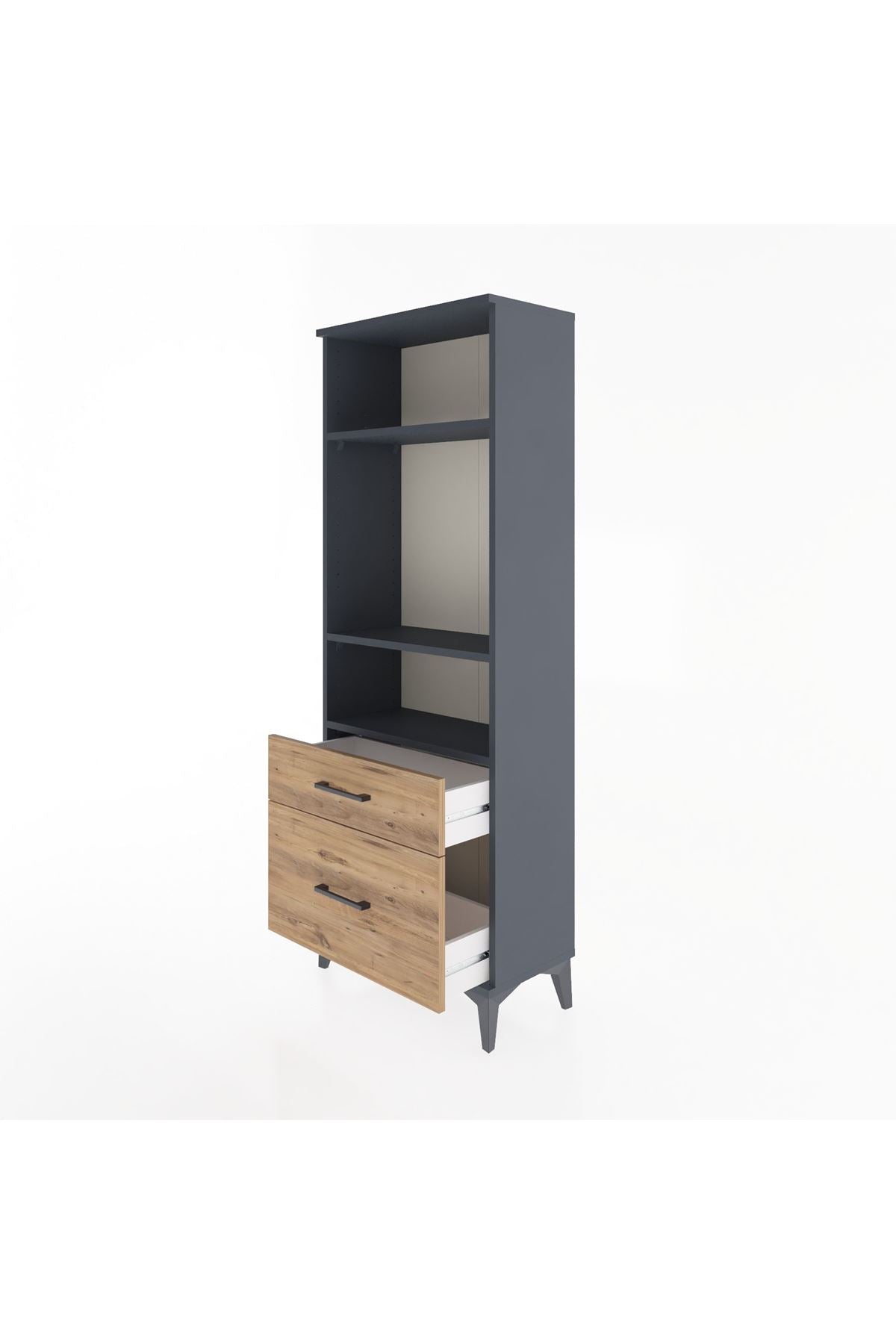 Arges Dolap 3 Raflı 2 Çekmeceli 60x30x163 - S20M014V6A