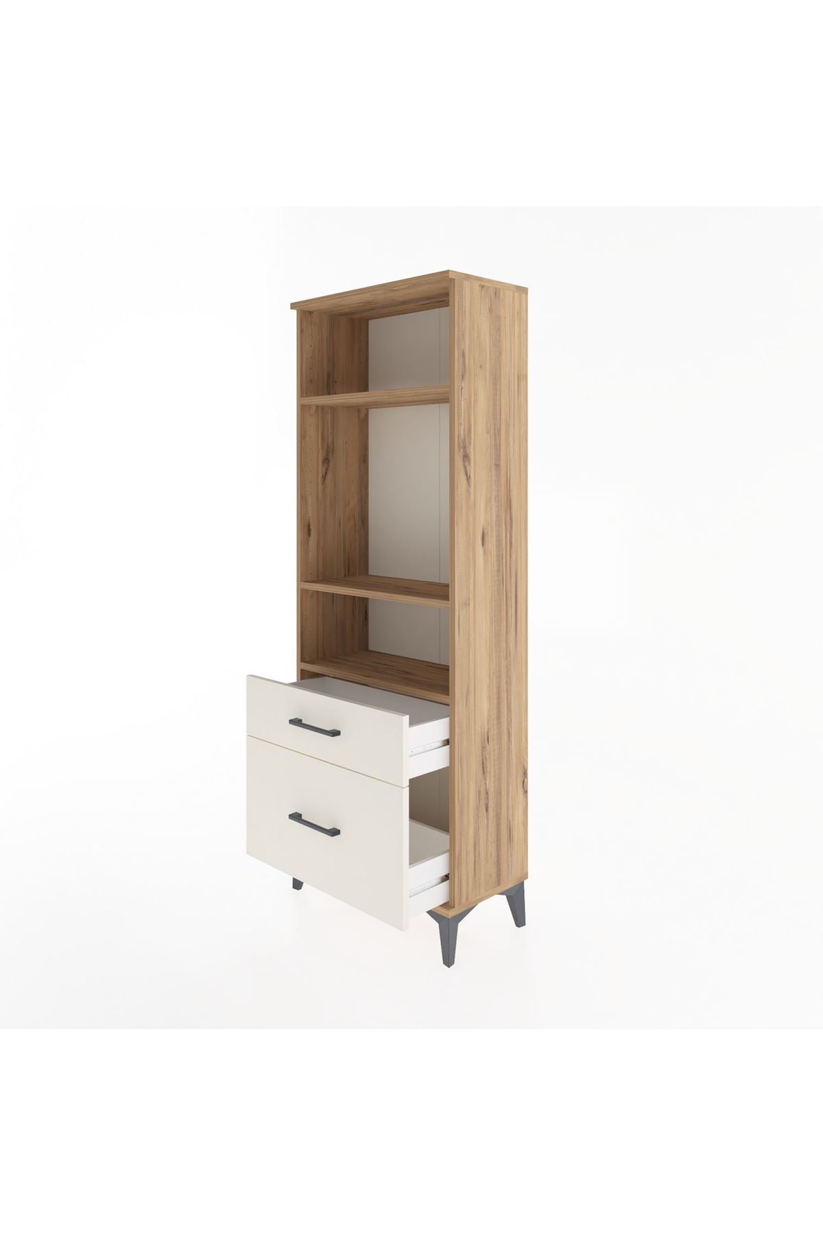 Arges Dolap 3 Raflı 2 Çekmeceli 60x30x163 - S20M014V7A
