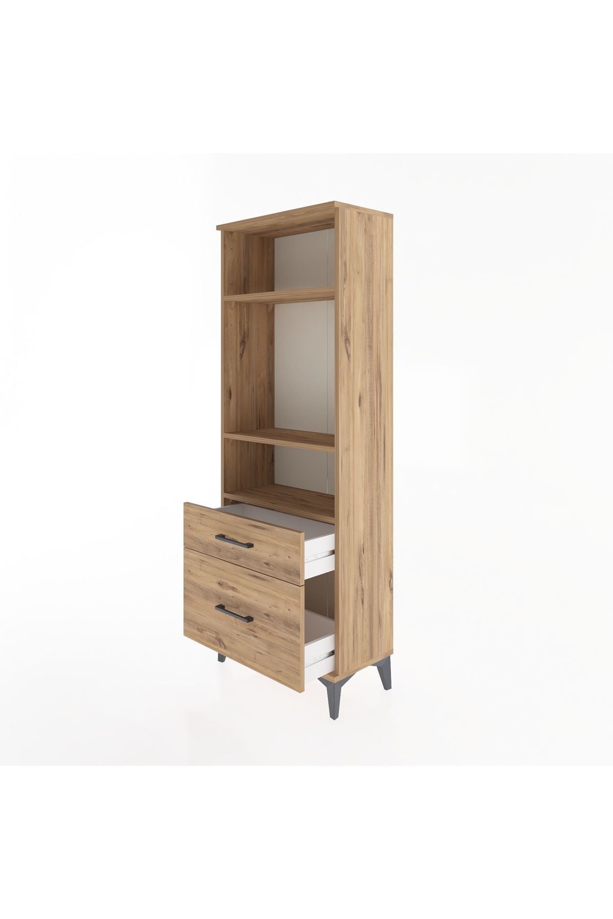 Arges Dolap 3 Raflı 2 Çekmeceli 60x30x163 - S20M014V9A