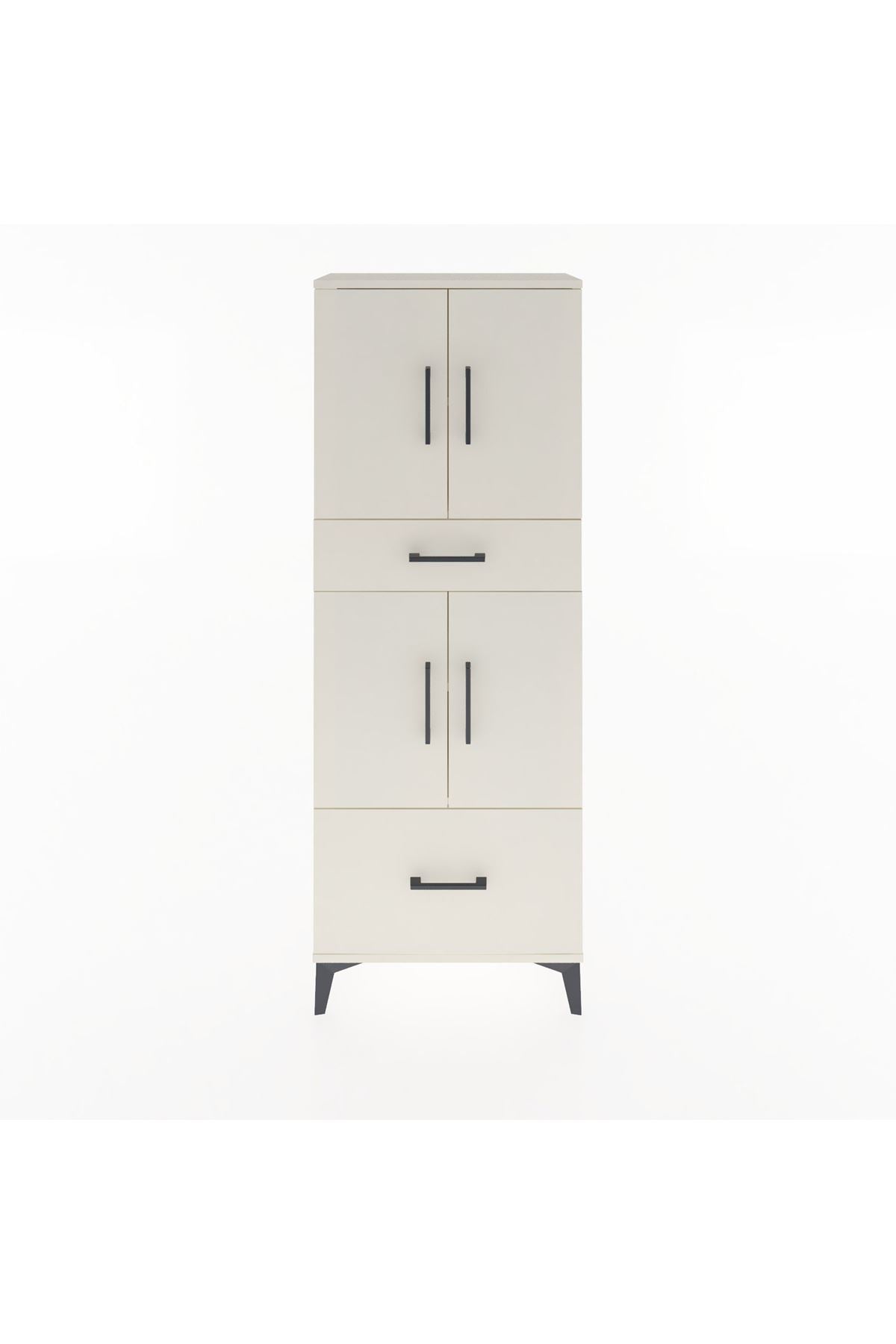 Arges Dolap 4 Raflı 2 Çekmeceli 4 Kapaklı 60x30x163 - S20M015V1A