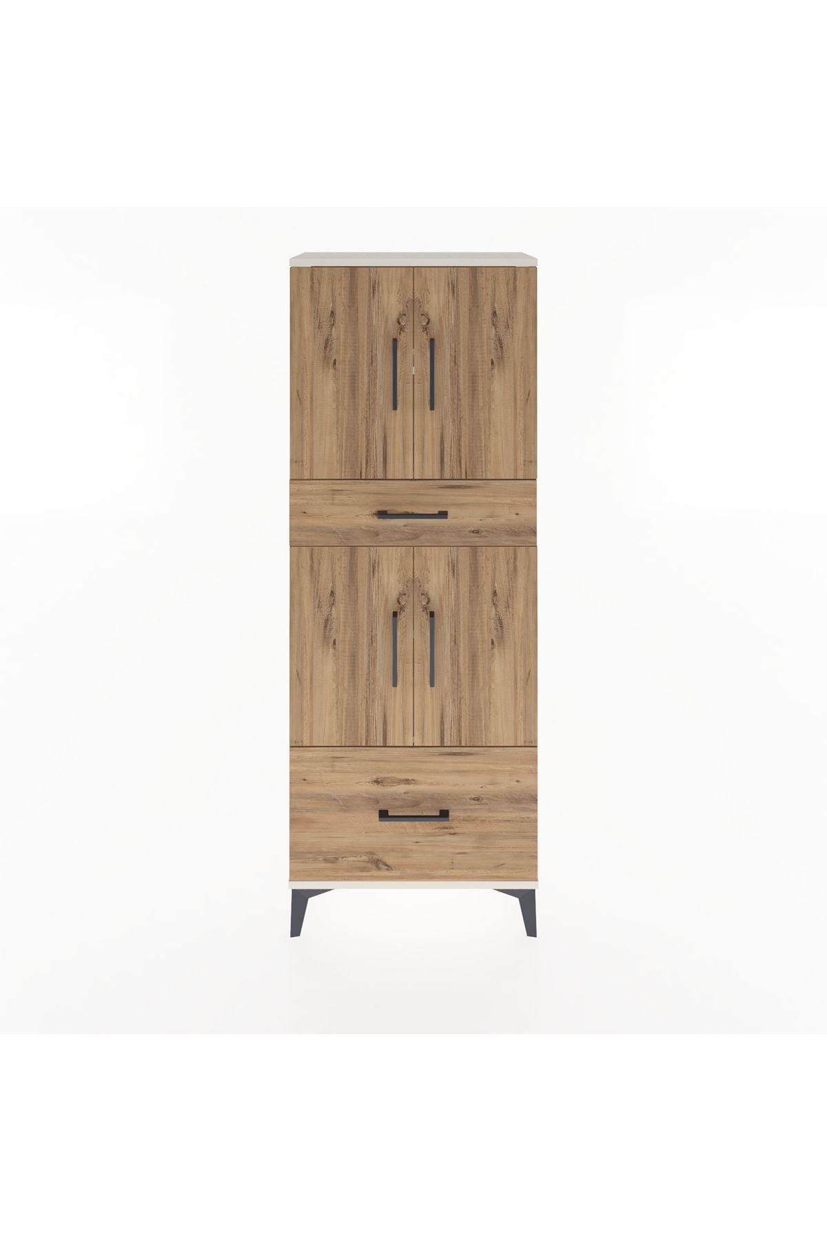 Arges Dolap 4 Raflı 2 Çekmeceli 4 Kapaklı 60x30x163 - S20M015V3A