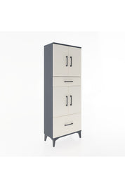 Arges Dolap 4 Raflı 2 Çekmeceli 4 Kapaklı 60x30x163 - S20M015V4A