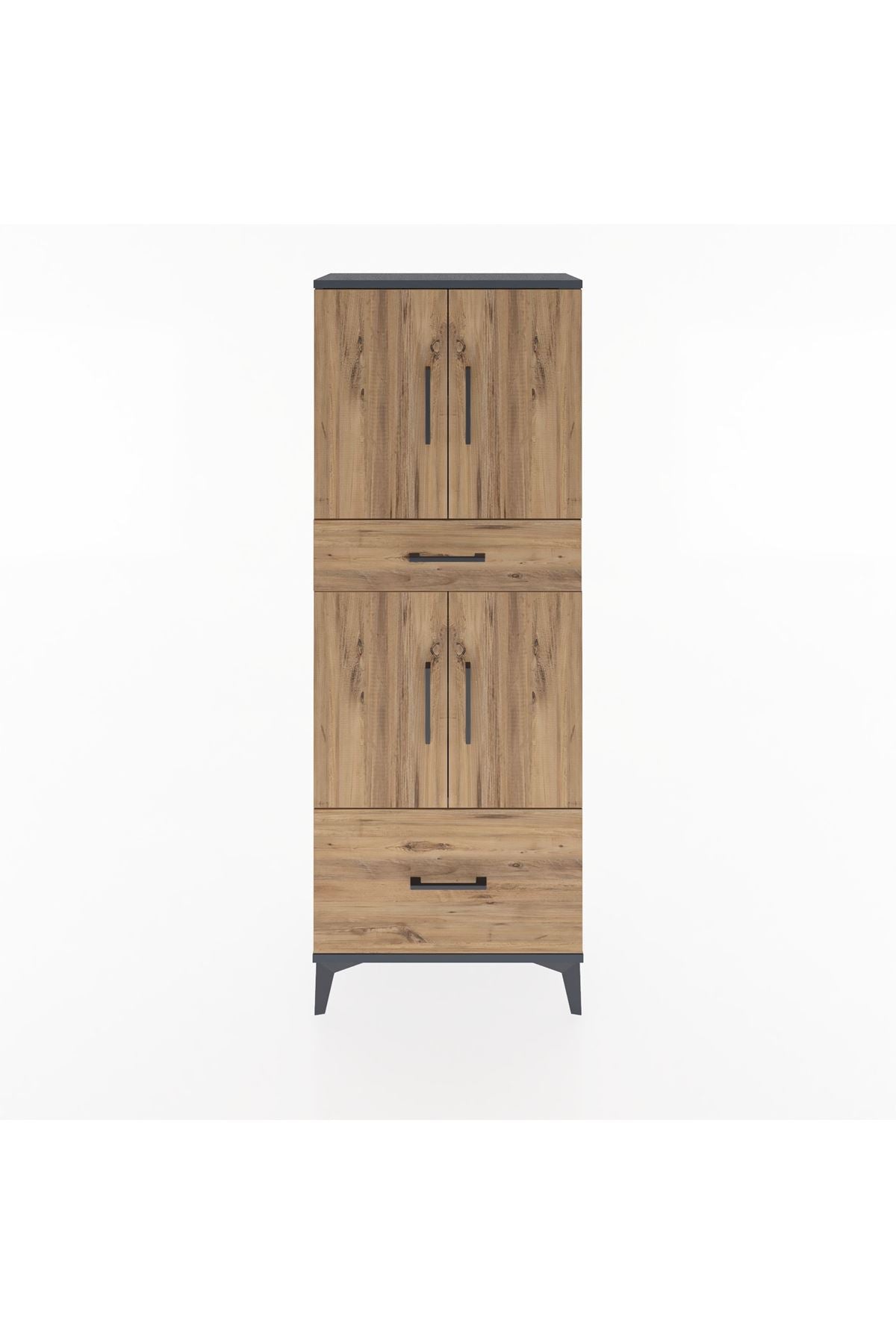 Arges Dolap 4 Raflı 2 Çekmeceli 4 Kapaklı 60x30x163 - S20M015V6A