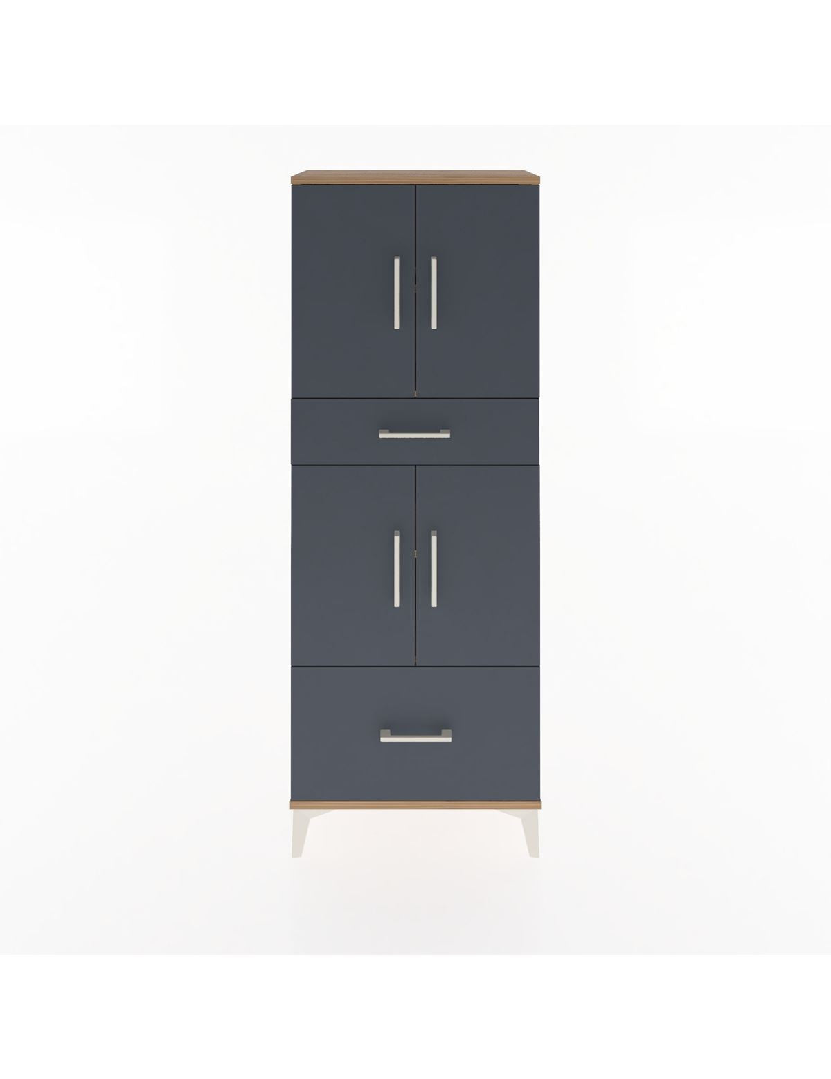 Arges Dolap 4 Raflı 2 Çekmeceli 4 Kapaklı 60x30x163 - S20M015V8A