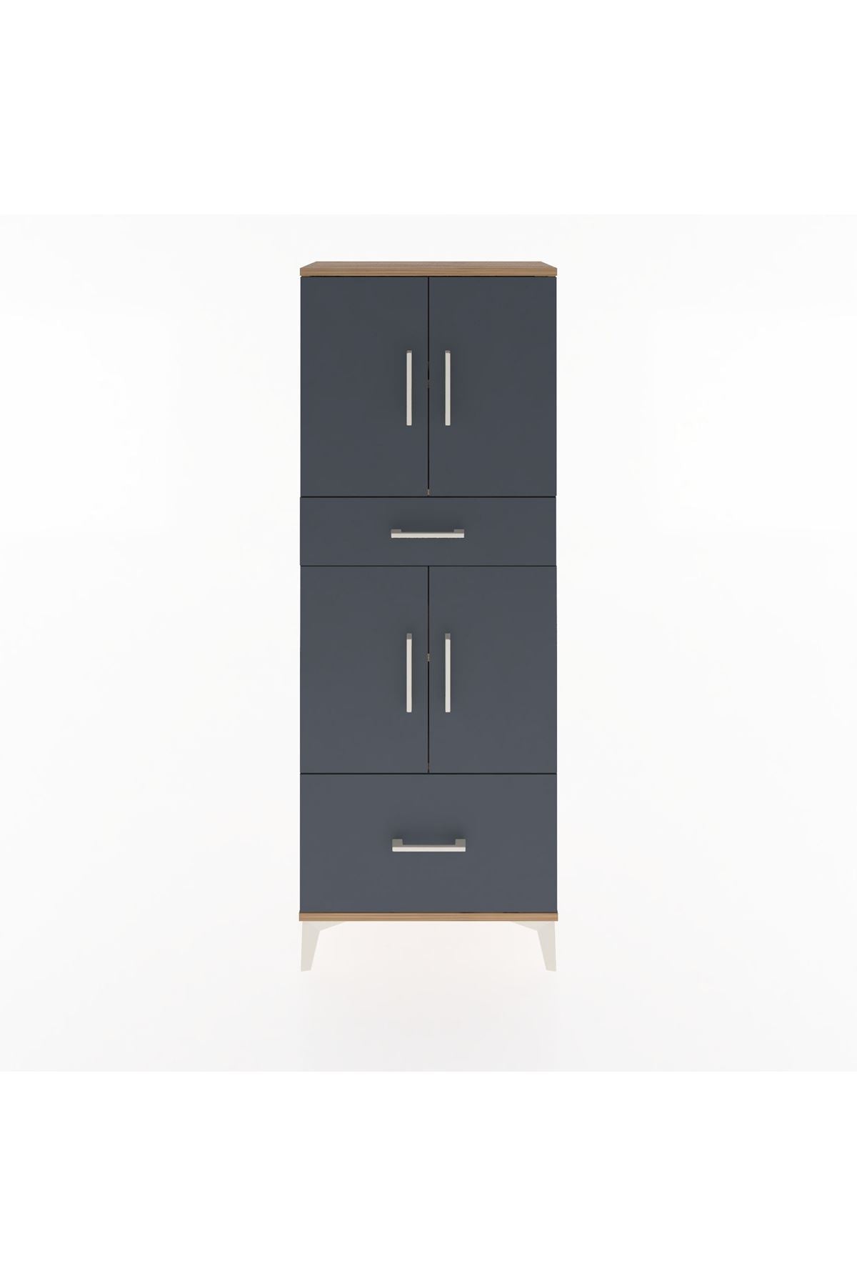 Arges Dolap 4 Raflı 2 Çekmeceli 4 Kapaklı 60x30x163 - S20M015V8A
