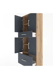 Arges Dolap 4 Raflı 2 Çekmeceli 4 Kapaklı 60x30x163 - S20M015V8A