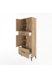 Arges Dolap 4 Raflı 2 Çekmeceli 4 Kapaklı 60x30x163 - S20M015V9A