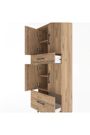 Arges Dolap 4 Raflı 2 Çekmeceli 4 Kapaklı 60x30x163 - S20M015V9A