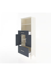 Arges Dolap 4 Raflı 2 Çekmeceli 2 Kapaklı 60x30x163 - S20M016V2A