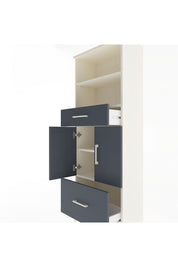 Arges Dolap 4 Raflı 2 Çekmeceli 2 Kapaklı 60x30x163 - S20M016V2A