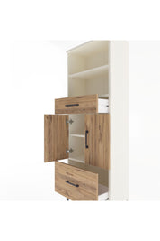 Arges Dolap 4 Raflı 2 Çekmeceli 2 Kapaklı 60x30x163 - S20M016V3A