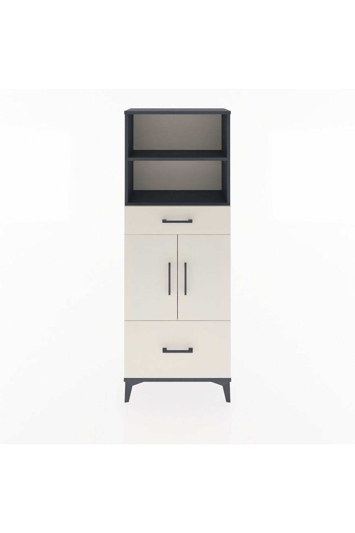 Arges Dolap 4 Raflı 2 Çekmeceli 2 Kapaklı 60x30x163 - S20M016V4A