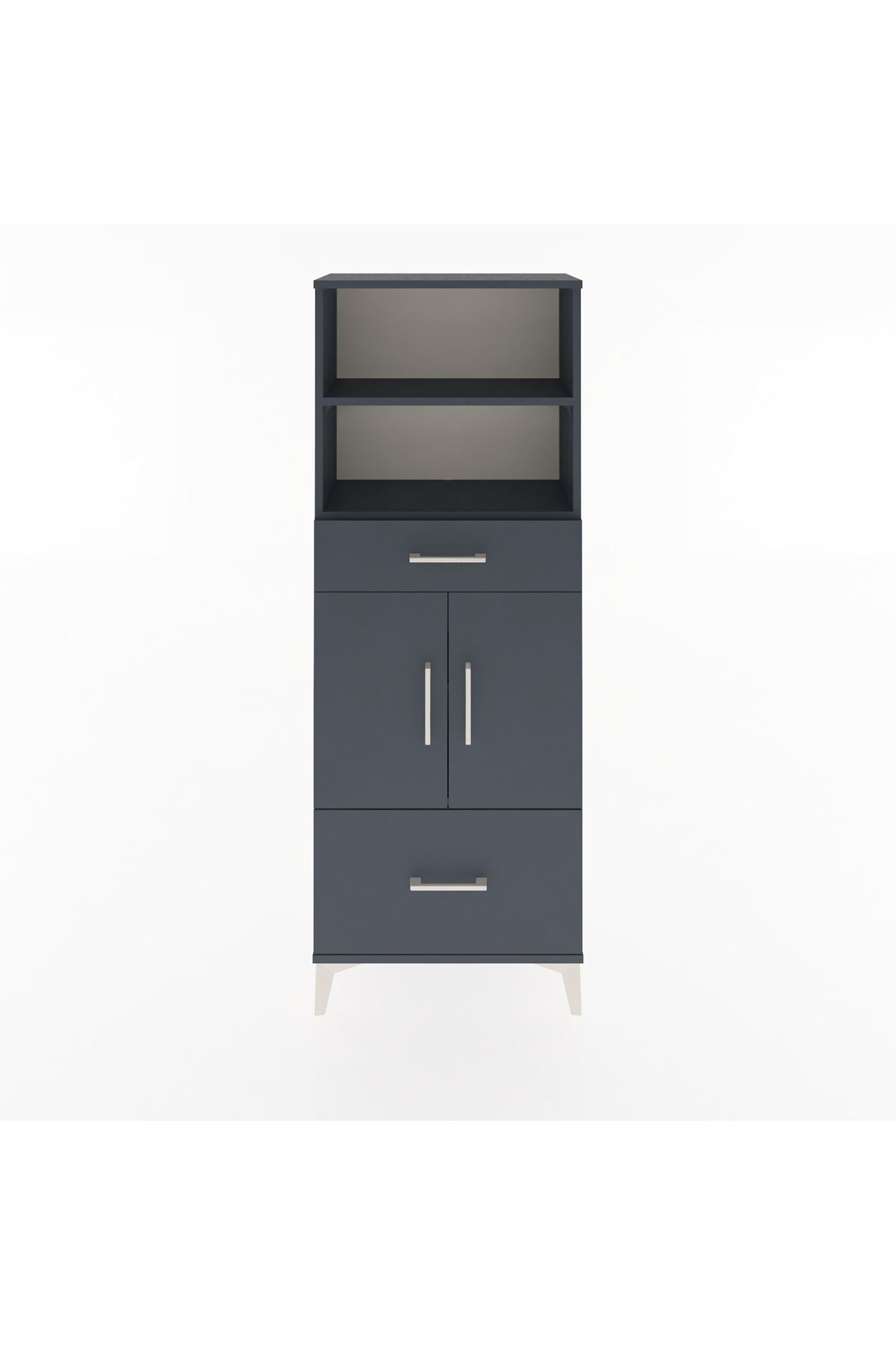 Arges Dolap 4 Raflı 2 Çekmeceli 2 Kapaklı 60x30x163 - S20M016V5A