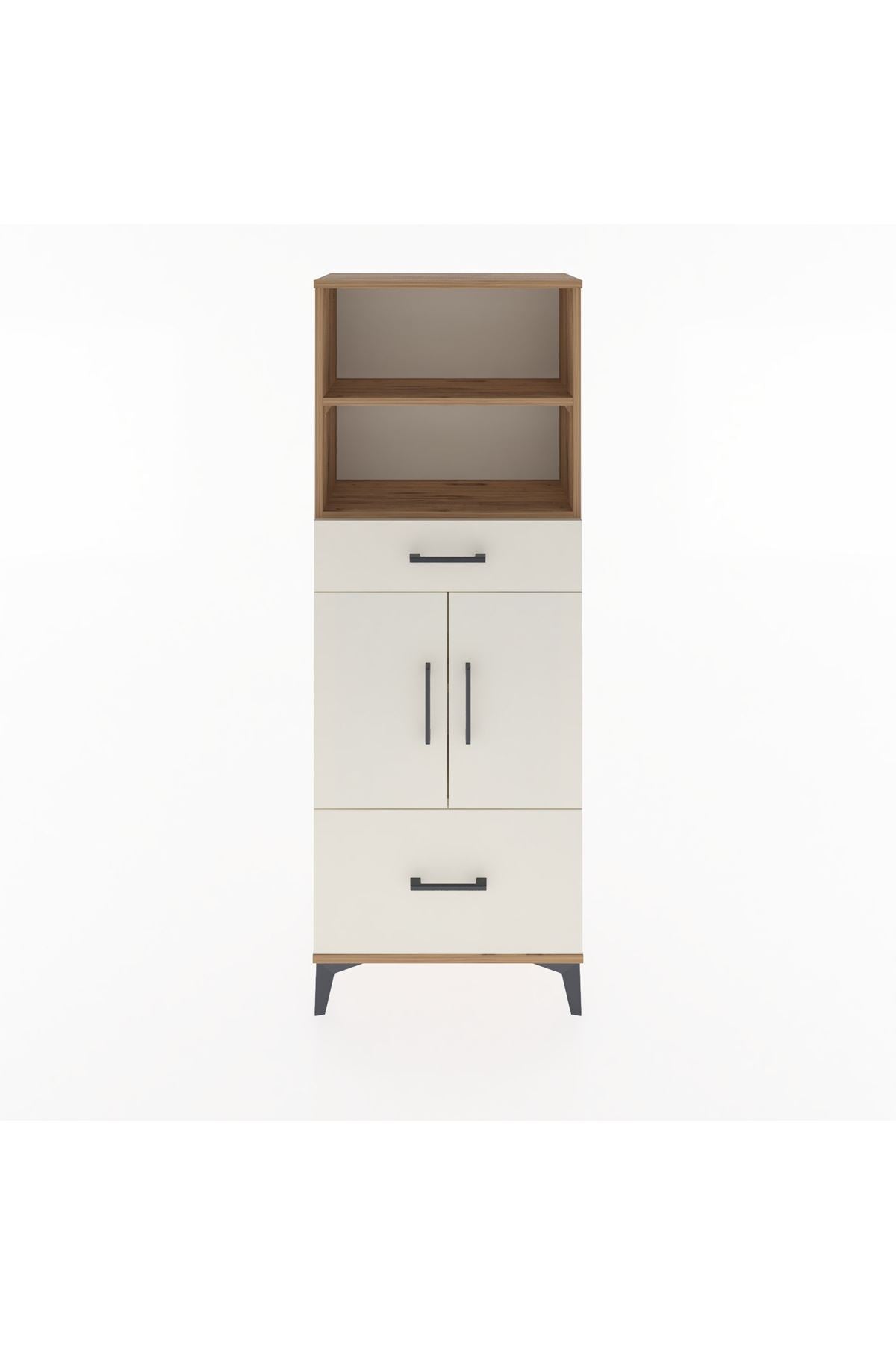 Arges Dolap 4 Raflı 2 Çekmeceli 2 Kapaklı 60x30x163 - S20M016V7A