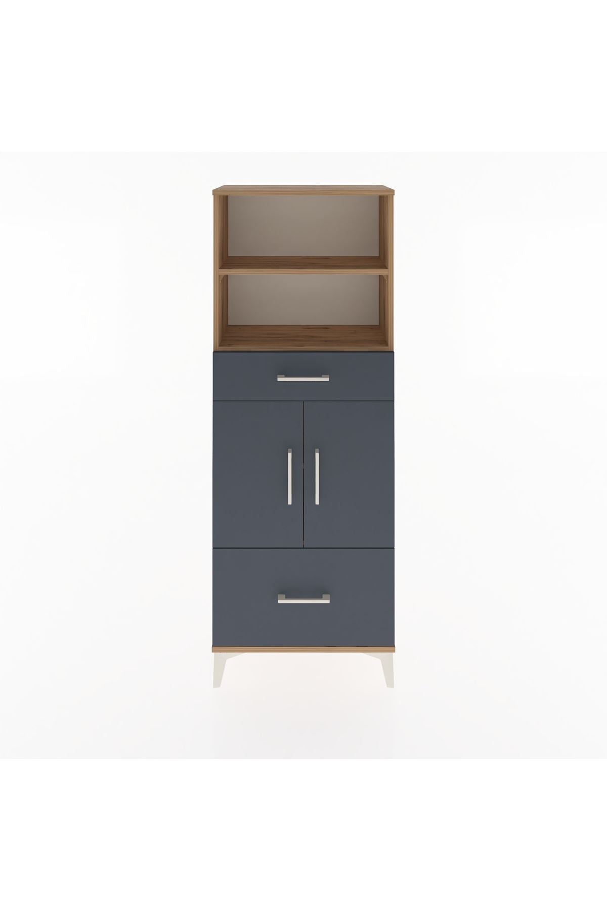 Arges Dolap 4 Raflı 2 Çekmeceli 2 Kapaklı 60x30x163 - S20M016V8A