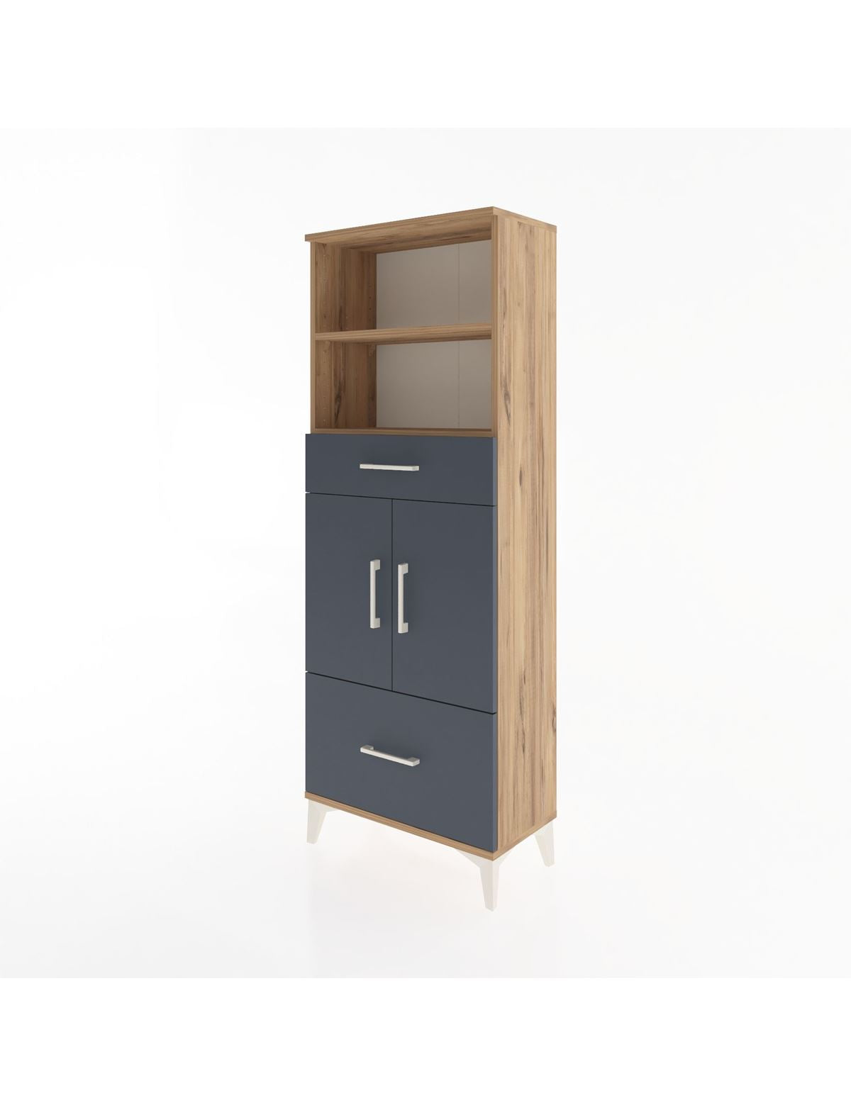 Arges Dolap 4 Raflı 2 Çekmeceli 2 Kapaklı 60x30x163 - S20M016V8A