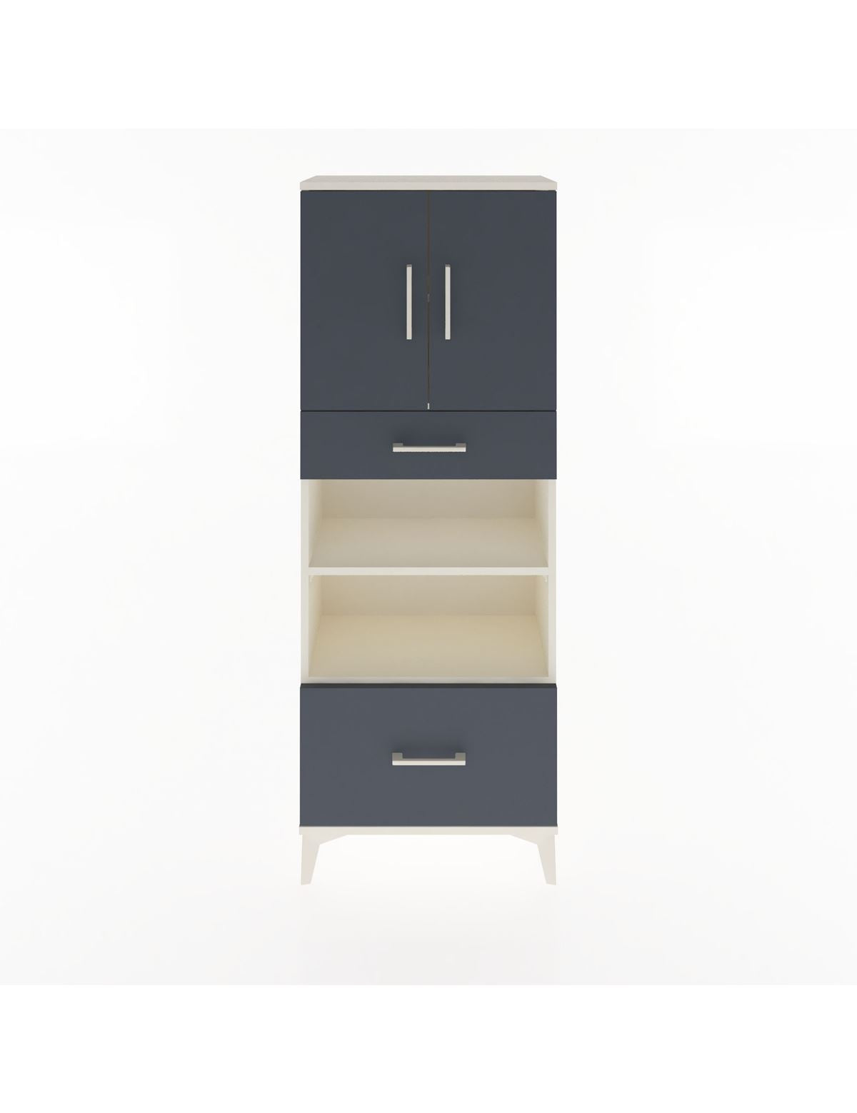 Arges Dolap 4 Raflı 2 Çekmeceli 2 Kapaklı 60x30x163 - S20M017V2A