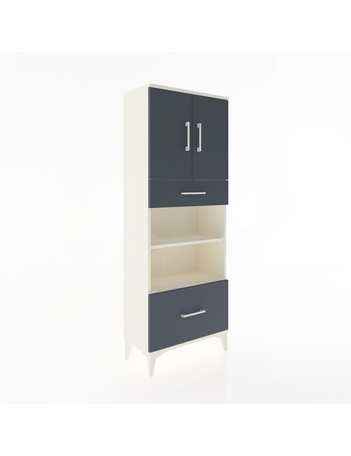 Arges Dolap 4 Raflı 2 Çekmeceli 2 Kapaklı 60x30x163 - S20M017V2A
