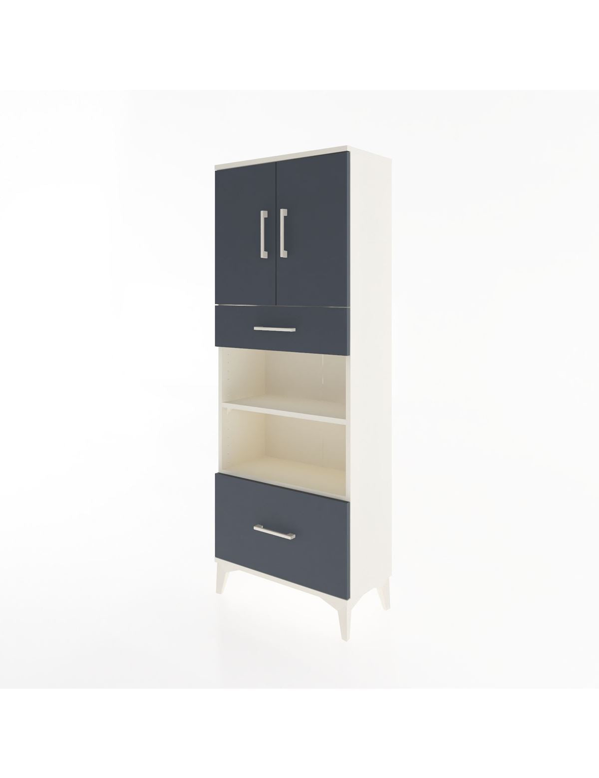 Arges Dolap 4 Raflı 2 Çekmeceli 2 Kapaklı 60x30x163 - S20M017V2A
