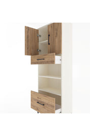 Arges Dolap 4 Raflı 2 Çekmeceli 2 Kapaklı 60x30x163 - S20M017V3A