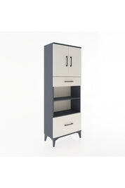 Arges Dolap 4 Raflı 2 Çekmeceli 2 Kapaklı 60x30x163 - S20M017V4A