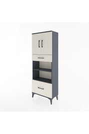 Arges Dolap 4 Raflı 2 Çekmeceli 2 Kapaklı 60x30x163 - S20M017V4A