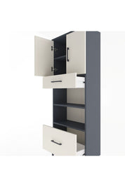 Arges Dolap 4 Raflı 2 Çekmeceli 2 Kapaklı 60x30x163 - S20M017V4A