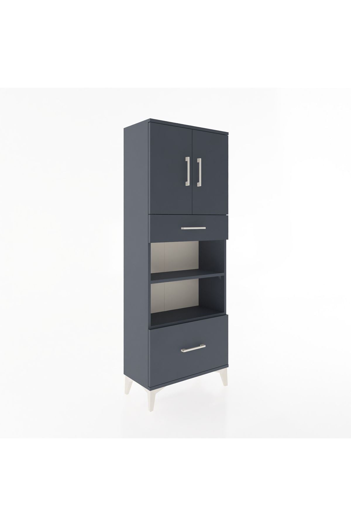 Arges Dolap 4 Raflı 2 Çekmeceli 2 Kapaklı 60x30x163 - S20M017V5A