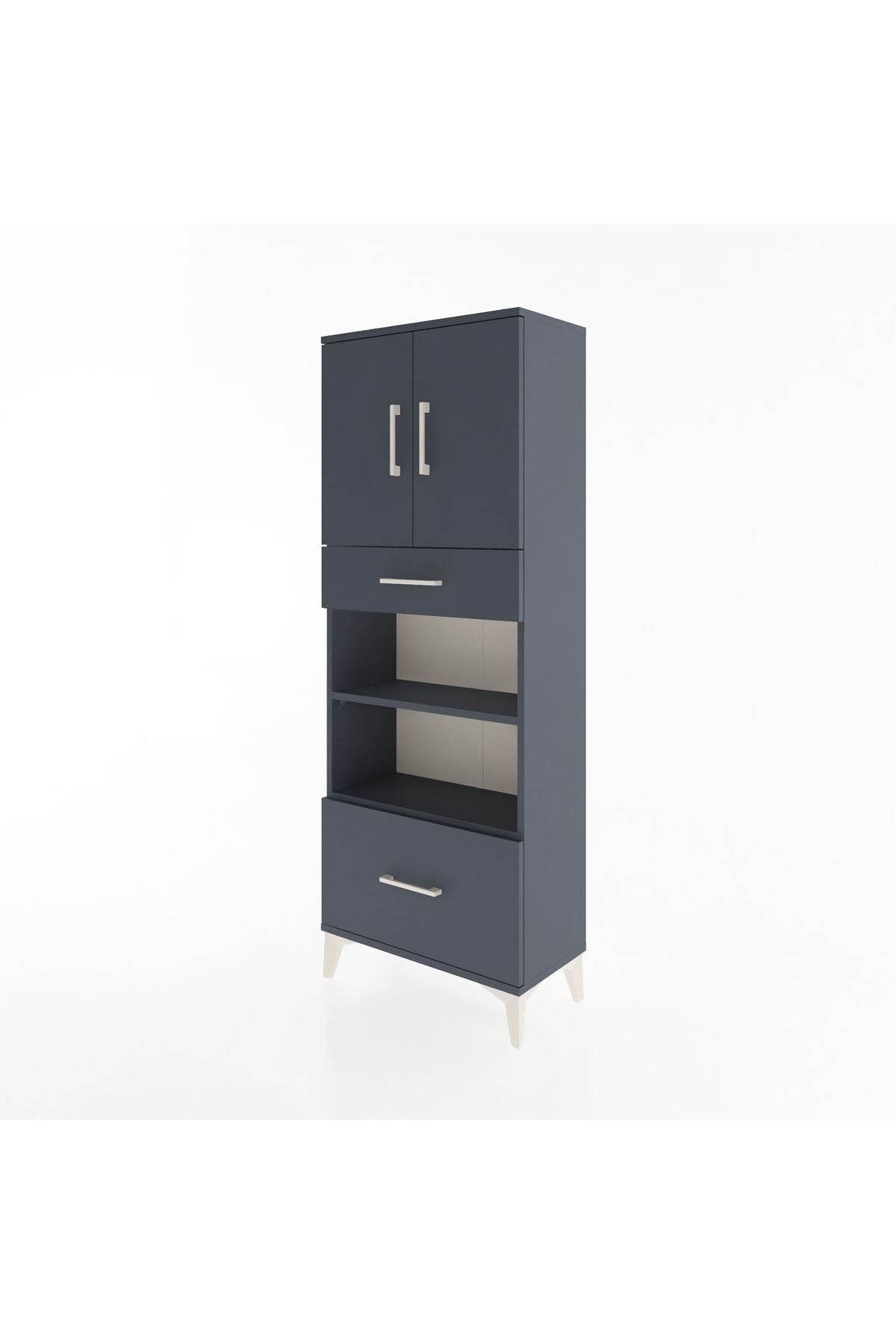 Arges Dolap 4 Raflı 2 Çekmeceli 2 Kapaklı 60x30x163 - S20M017V5A