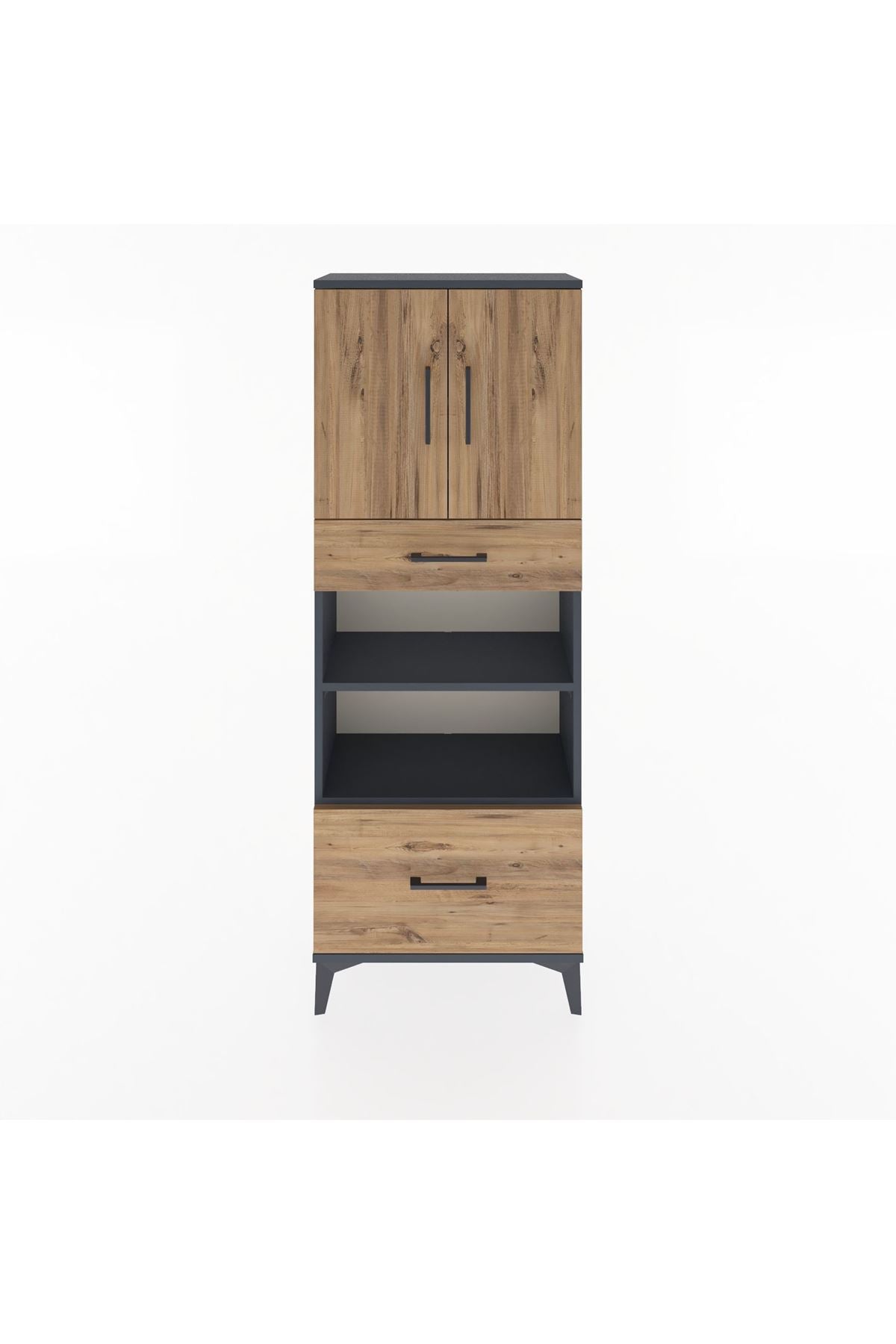 Arges Dolap 4 Raflı 2 Çekmeceli 2 Kapaklı 60x30x163 - S20M017V6A