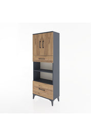 Arges Dolap 4 Raflı 2 Çekmeceli 2 Kapaklı 60x30x163 - S20M017V6A