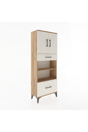 Arges Dolap 4 Raflı 2 Çekmeceli 2 Kapaklı 60x30x163 - S20M017V7A