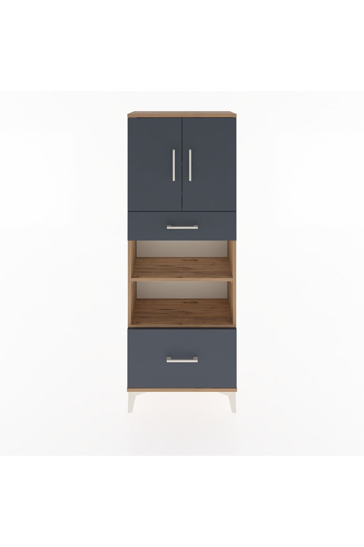 Arges Dolap 4 Raflı 2 Çekmeceli 2 Kapaklı 60x30x163 - S20M017V8A