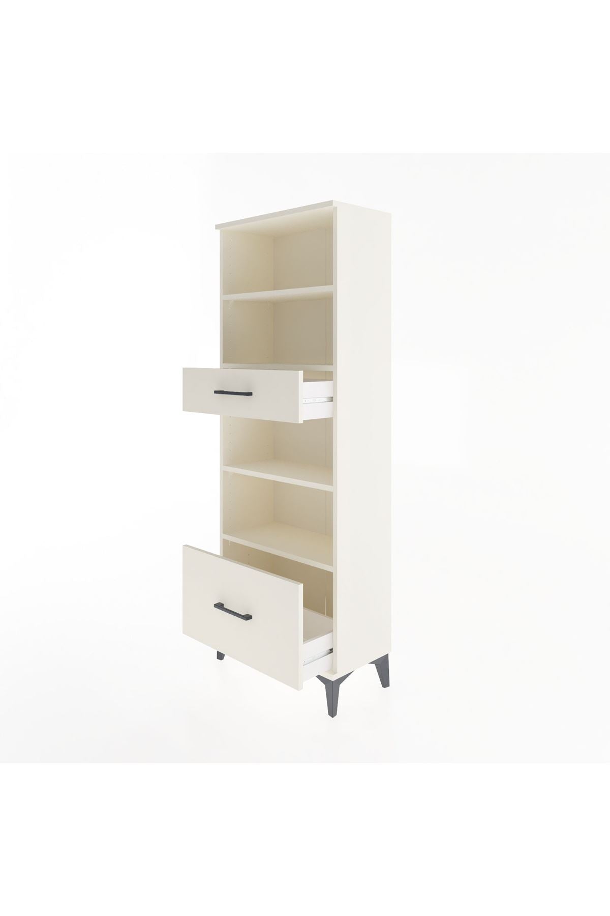 Arges Dolap 4 Raflı 2 Çekmeceli 60x30x163 - S20M018V1A