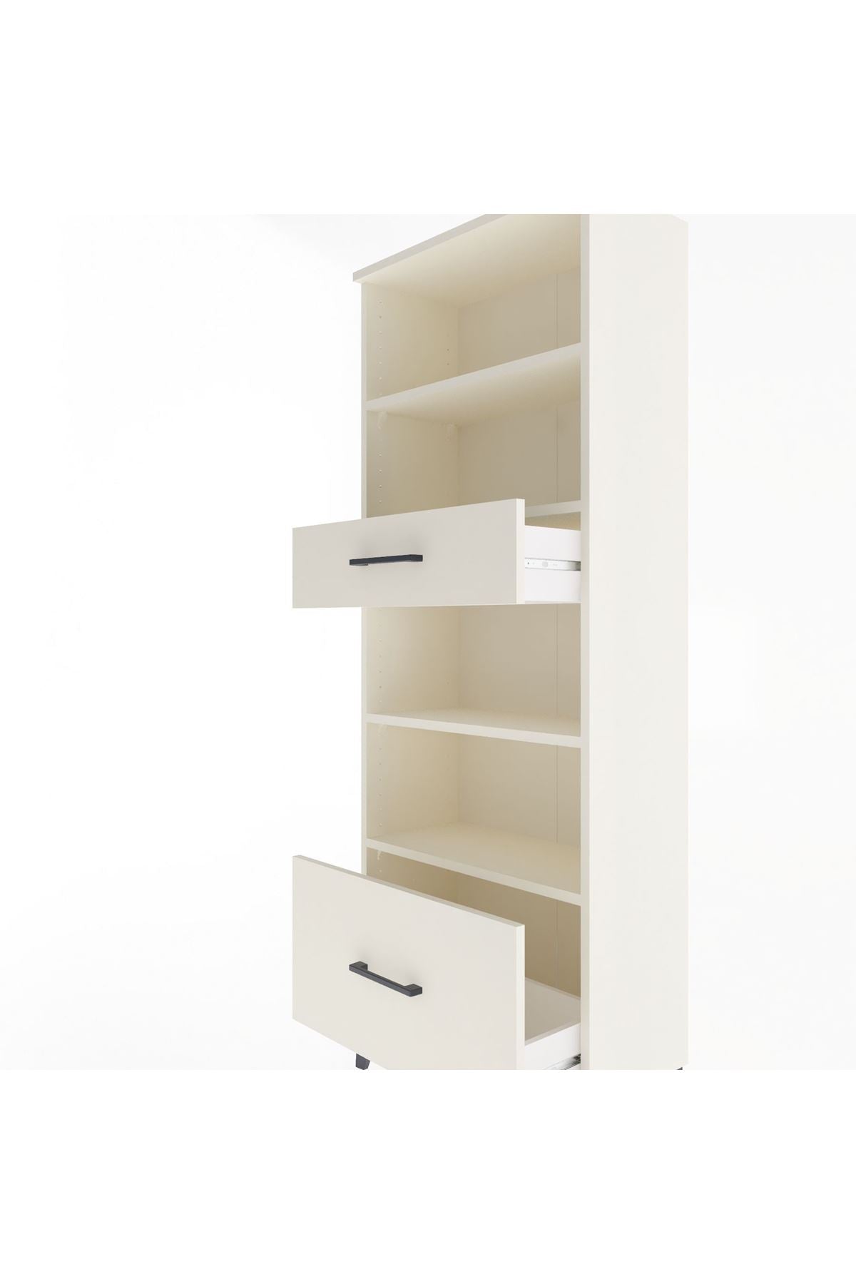 Arges Dolap 4 Raflı 2 Çekmeceli 60x30x163 - S20M018V1A