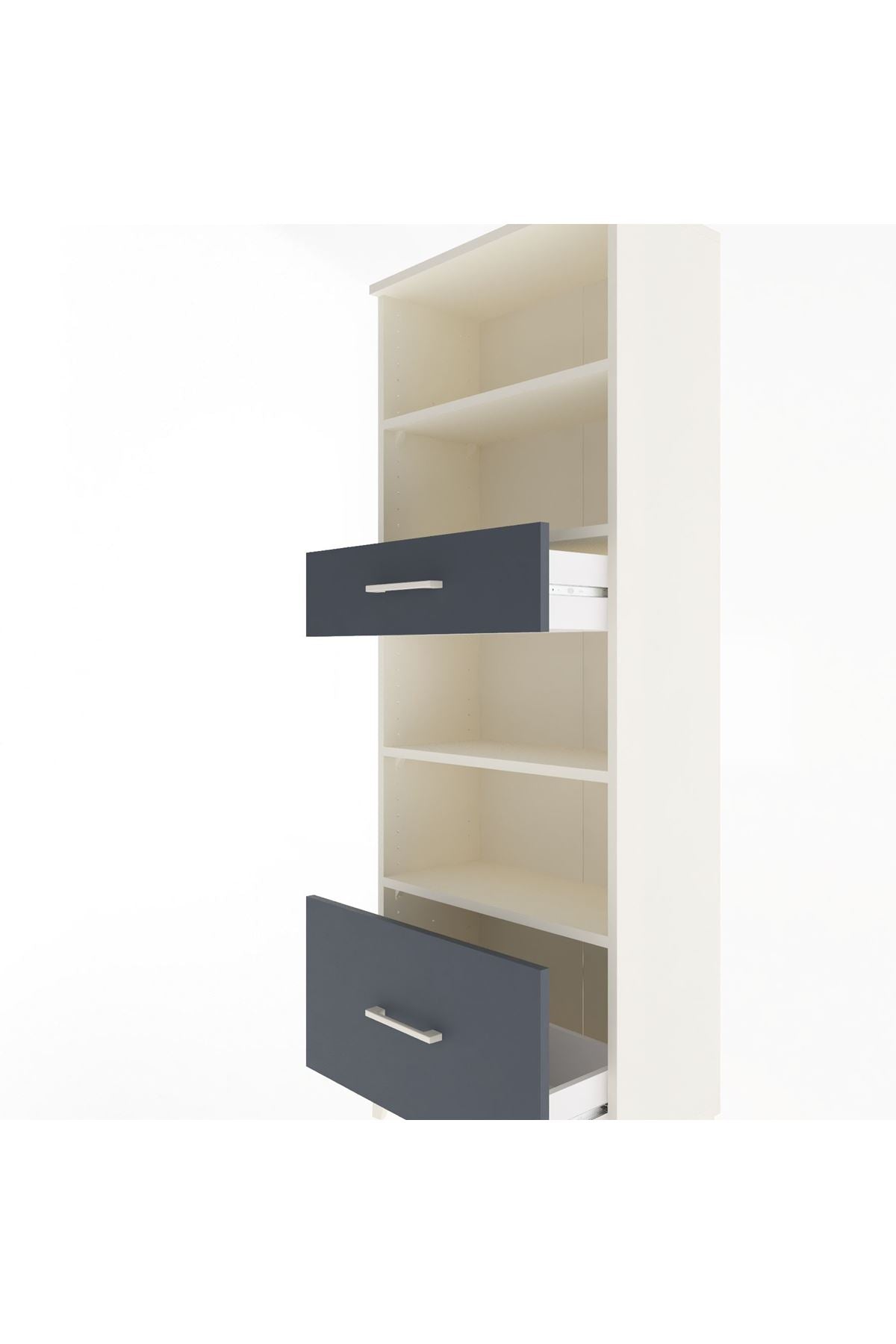 Arges Dolap 4 Raflı 2 Çekmeceli 60x30x163 - S20M018V2A