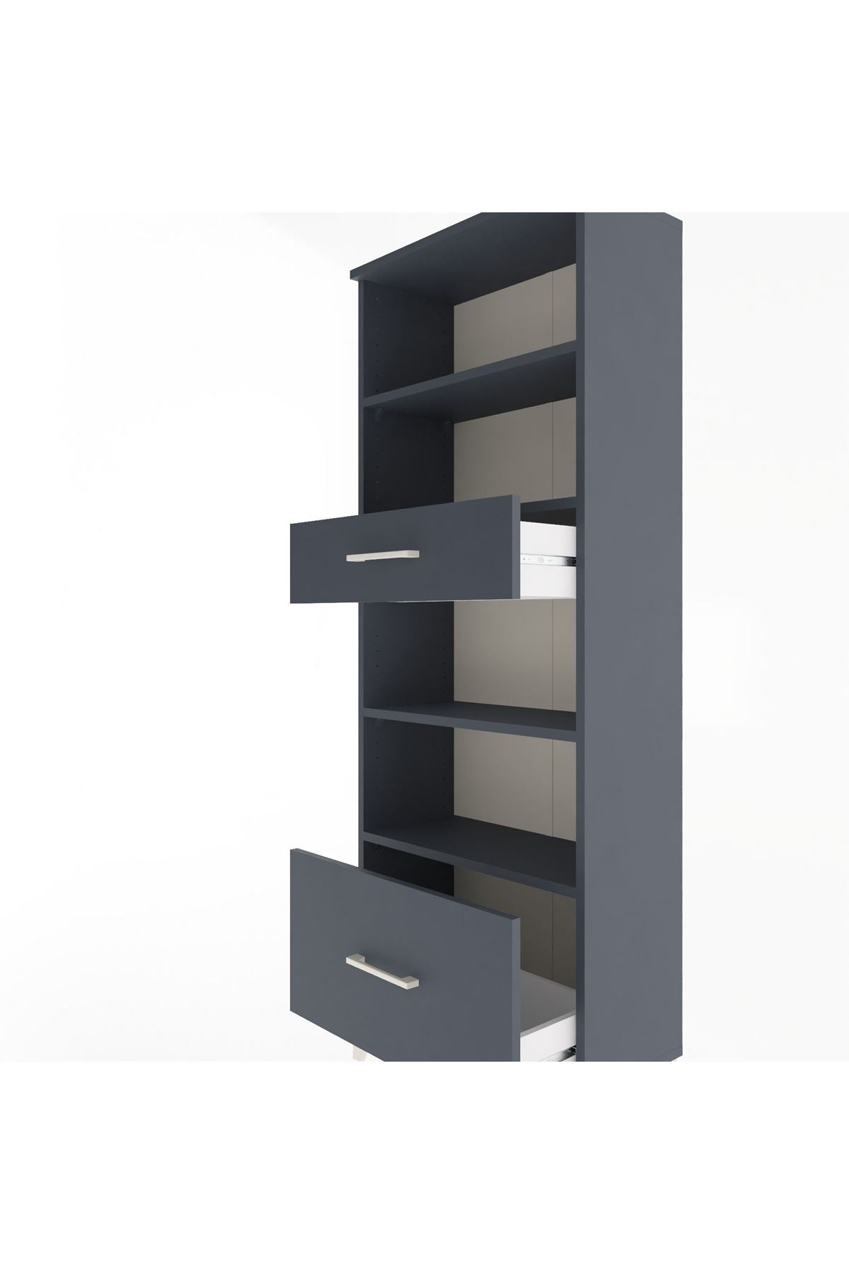 Arges Dolap 4 Raflı 2 Çekmeceli 60x30x163 - S20M018V5A