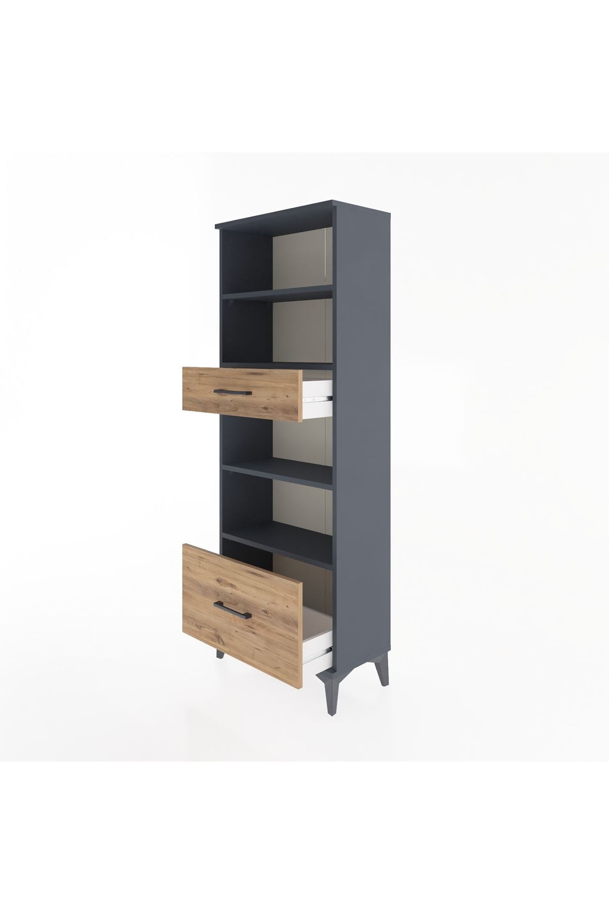 Arges Dolap 4 Raflı 2 Çekmeceli 60x30x163 - S20M018V6A