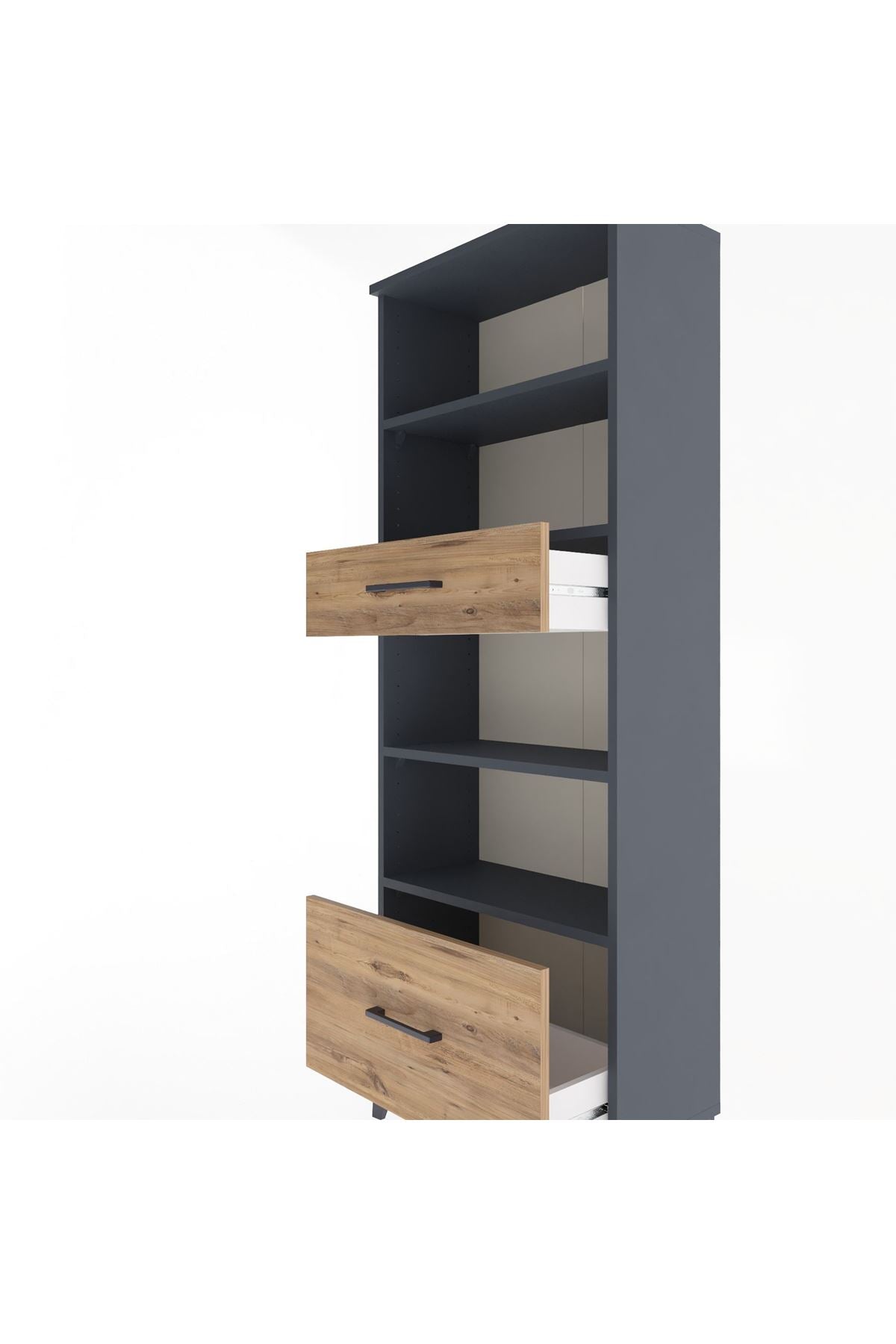 Arges Dolap 4 Raflı 2 Çekmeceli 60x30x163 - S20M018V6A