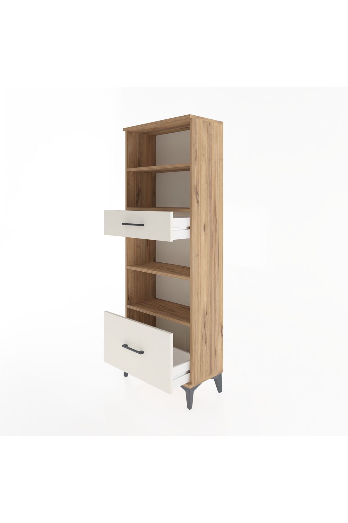 Arges Dolap 4 Raflı 2 Çekmeceli 60x30x163 - S20M018V7A
