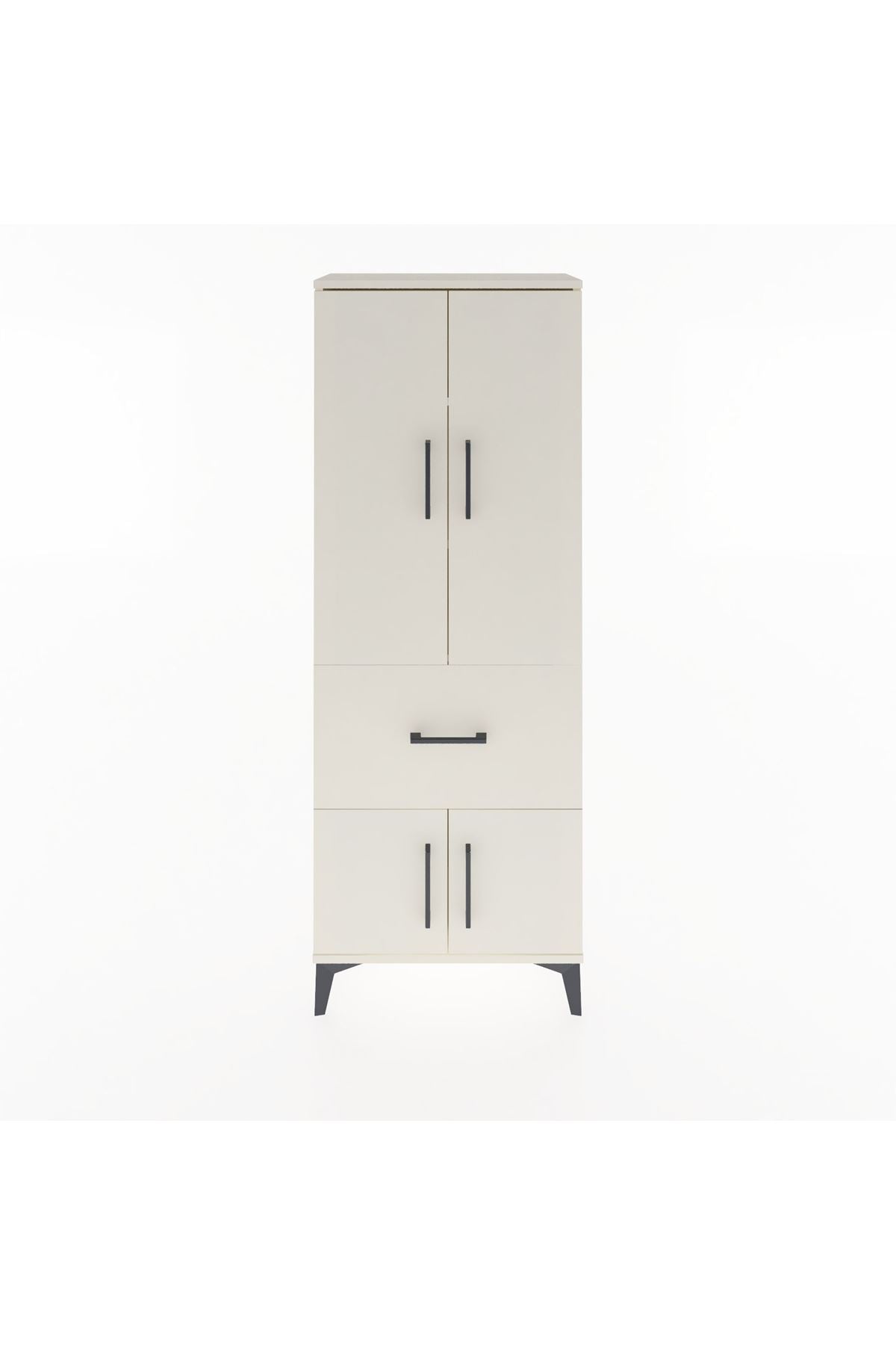 Arges Dolap 3 Raflı Tek Çekmeceli 4 Kapaklı 60x30x163 - S20M019V1A