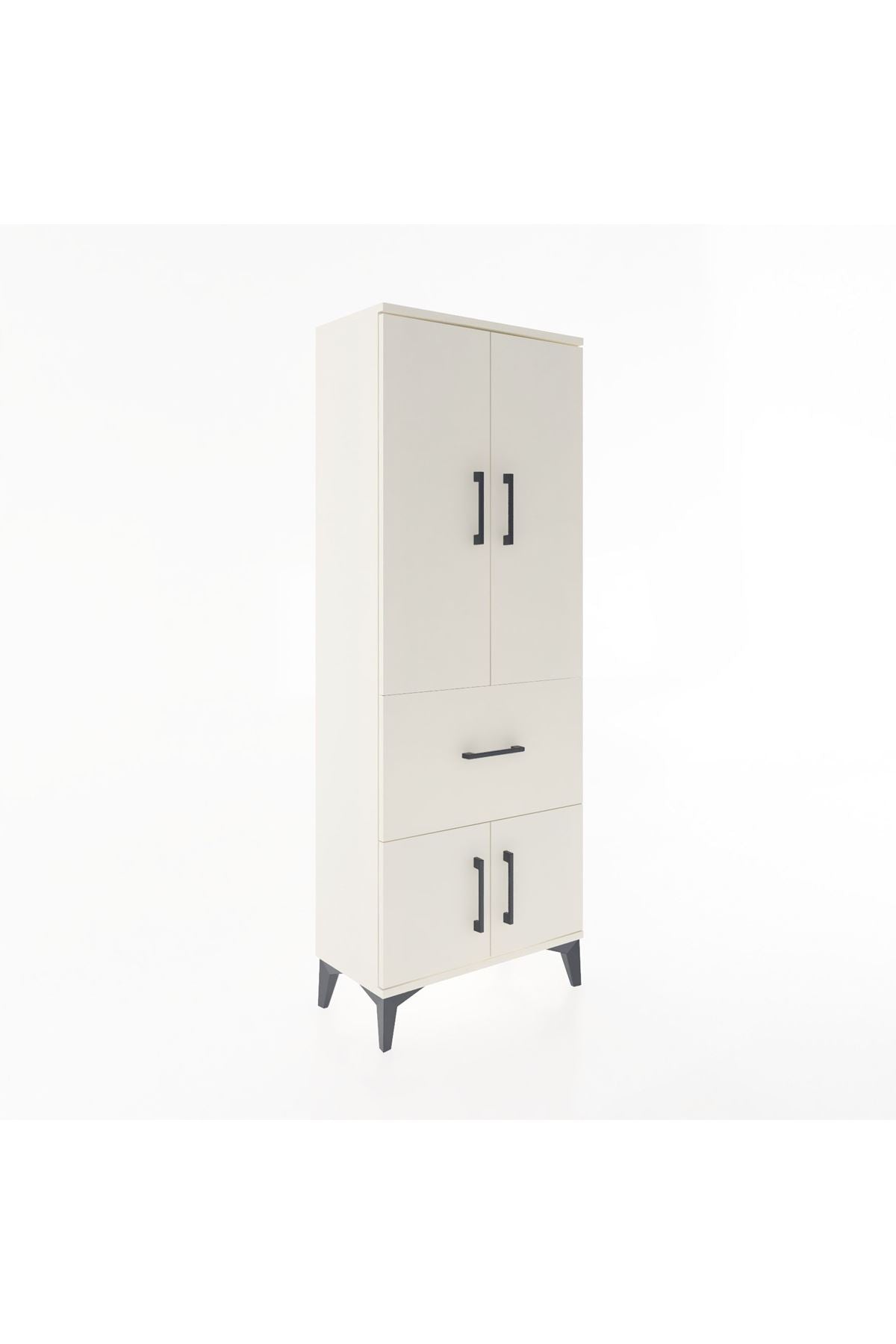 Arges Dolap 3 Raflı Tek Çekmeceli 4 Kapaklı 60x30x163 - S20M019V1A