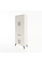 Arges Dolap 3 Raflı Tek Çekmeceli 4 Kapaklı 60x30x163 - S20M019V1A