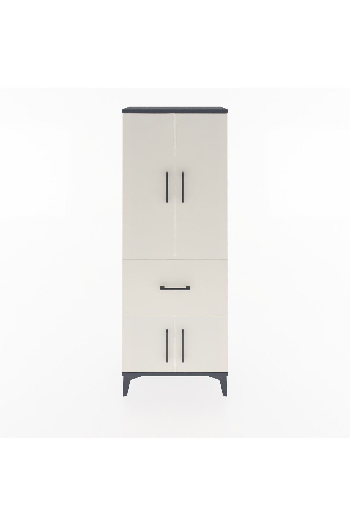 Arges Dolap 3 Raflı Tek Çekmeceli 4 Kapaklı 60x30x163 - S20M019V4A