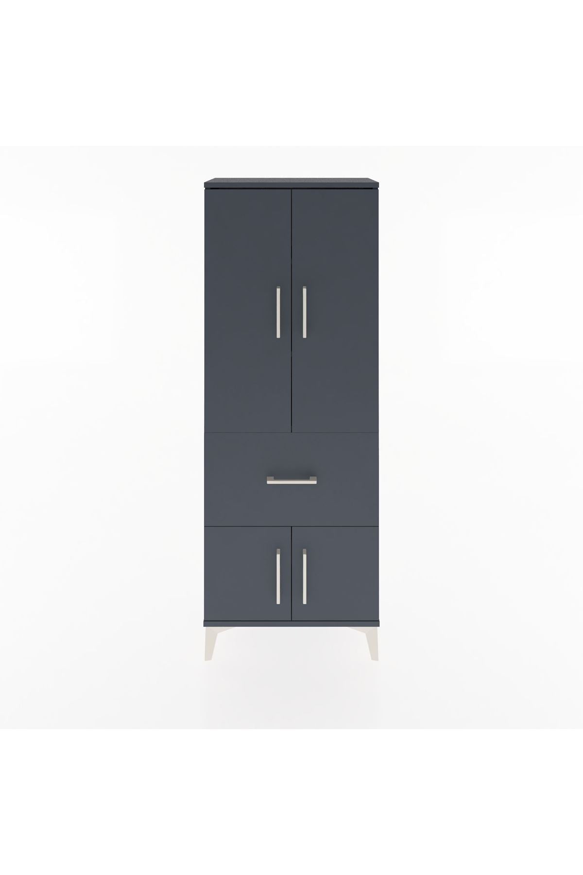 Arges Dolap 3 Raflı Tek Çekmeceli 4 Kapaklı 60x30x163 - S20M019V5A