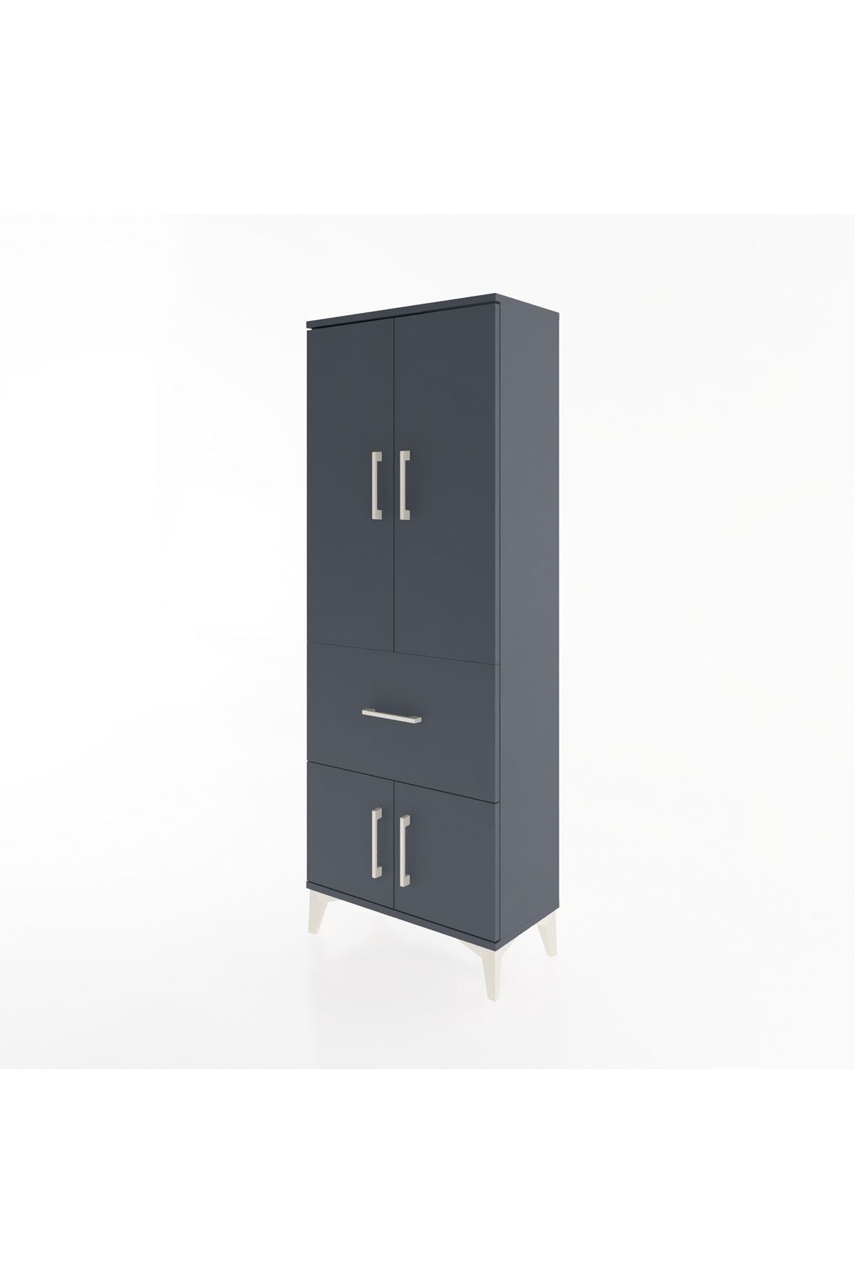 Arges Dolap 3 Raflı Tek Çekmeceli 4 Kapaklı 60x30x163 - S20M019V5A