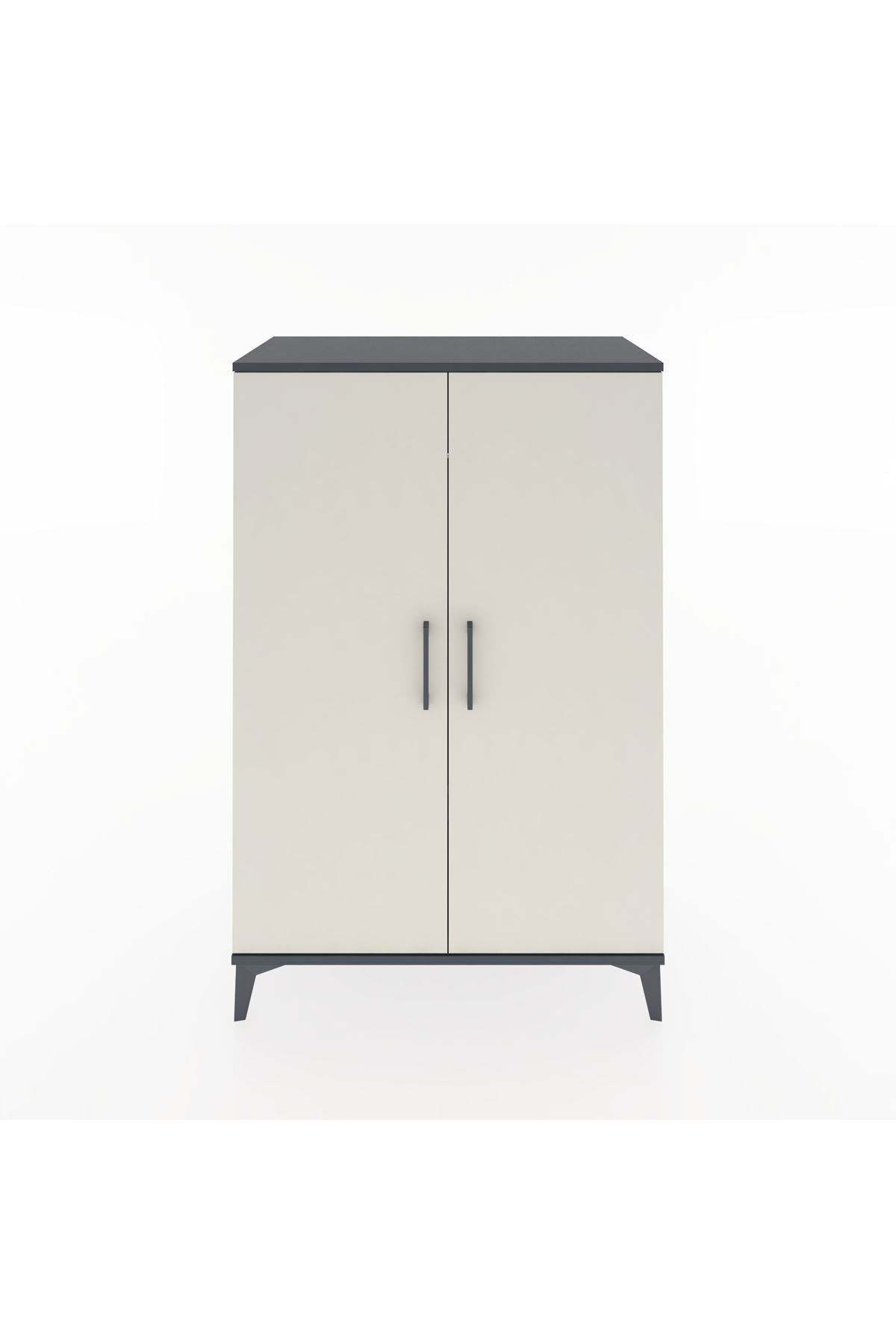 Hyperion Dolap Tek Raflı 2 Kapaklı Tek Askılı 88x44x134 - S51M112V4B