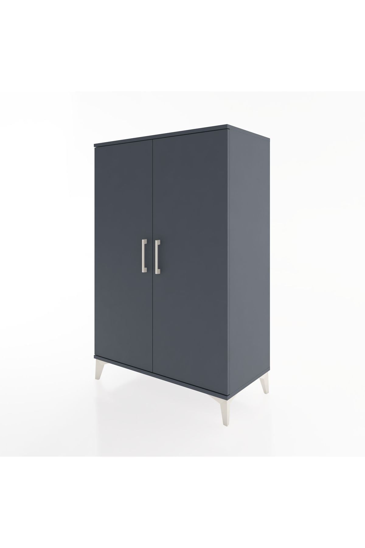 Hyperion Dolap Tek Raflı 2 Kapaklı Tek Askılı 88x44x134 - S51M112V5B