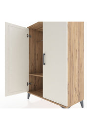 Hyperion Dolap Tek Raflı 2 Kapaklı Tek Askılı 88x44x134 - S51M112V7B